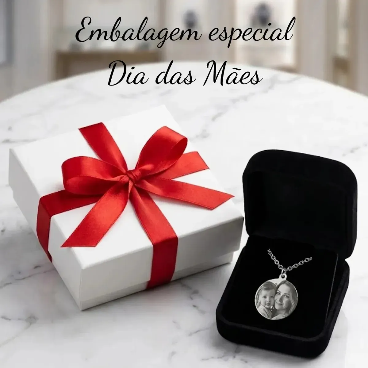 Colar personalizado com fotogravação